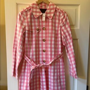Talbots Gingham Check Spring Trench Coat